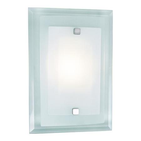 TRANS GLOBE One Light Polished Chrome Clear Wall Plate Frosted Cover Glass Wall L MDN-845